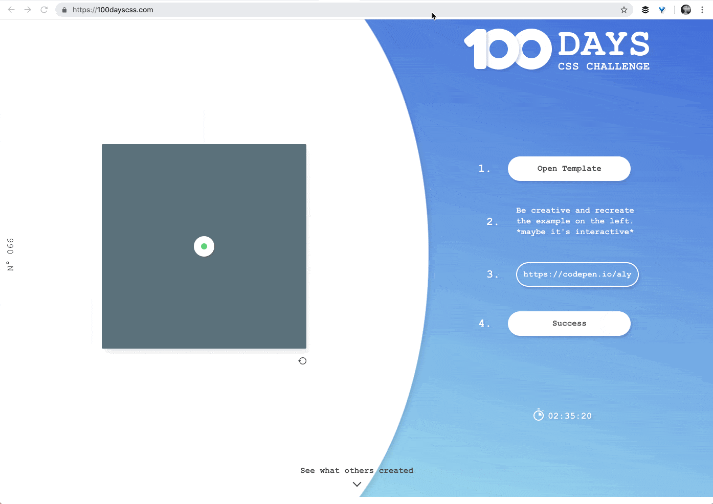 gif of https://100dayscss.com no. 66 challenge, a custom checkbox