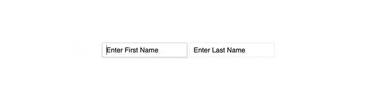 Kendo UI for Angular - Floating Label Animation showcasing the Kendo UI for Angular Floating Label Component and how the label goes from the place holder of the input to floating above the input element