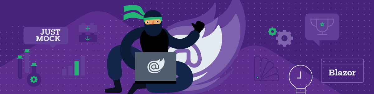 Unit Testing Blazor Components with bUnit and JustMock_1200x303