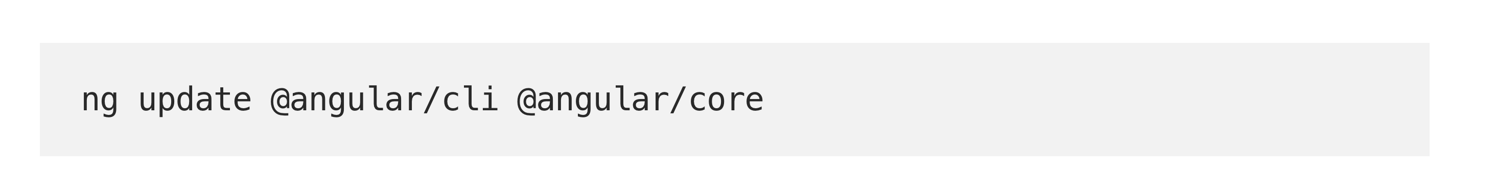 ‘ng update @angular/cli @angular/core’