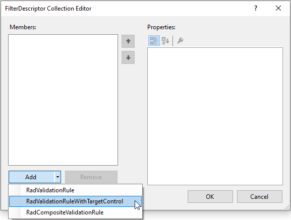 Adding Two RadValidationRuleWithTargetControl Items Adding Two RadValidationRuleWithTargetControl Items
