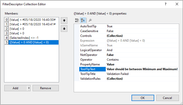 LogicalOperator and ToolTipText LogicalOperator and ToolTipText