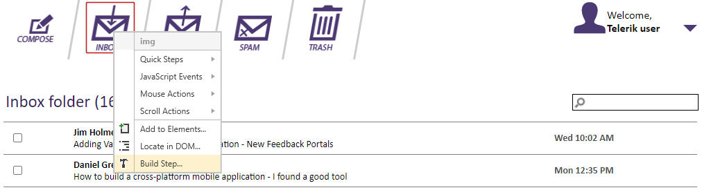 Highlight Element to Build Verification Step Highlight Element to Build Verification Step