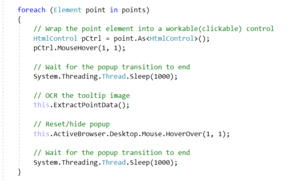Code - PointsLoop - Mousehover Function Code - PointsLoop - Mousehover Function
