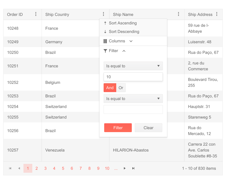 Kendo UI for jQuery Grid - Updated Column Menu Design Kendo UI for jQuery Grid - Updated Column Menu Design