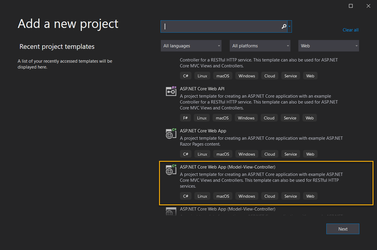 Create new Web Application - Visual Studio Create new Web Application - Visual Studio