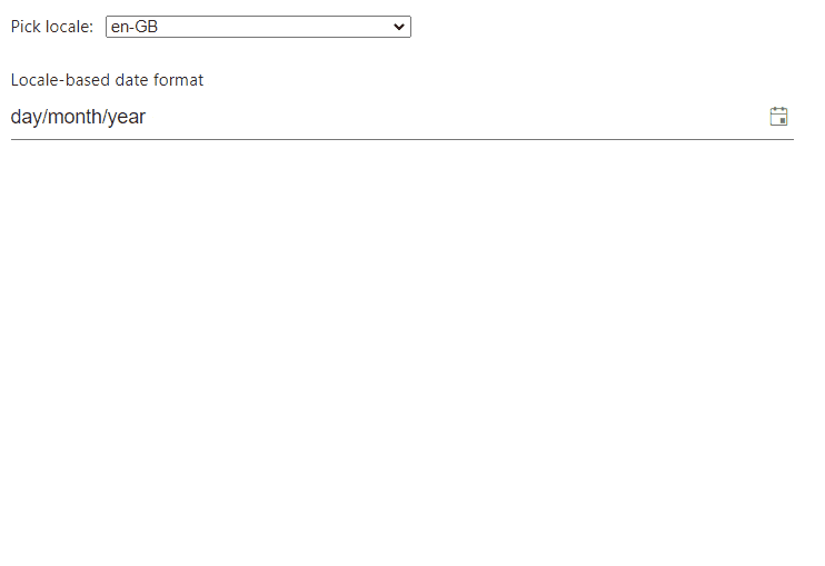 DatePicker with locale support DatePicker with dynamic locale support