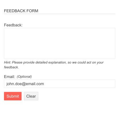 Kendo UI for jQuery Form Component - Various Enhancements A basic sample of a web form with various text and drop down inputs