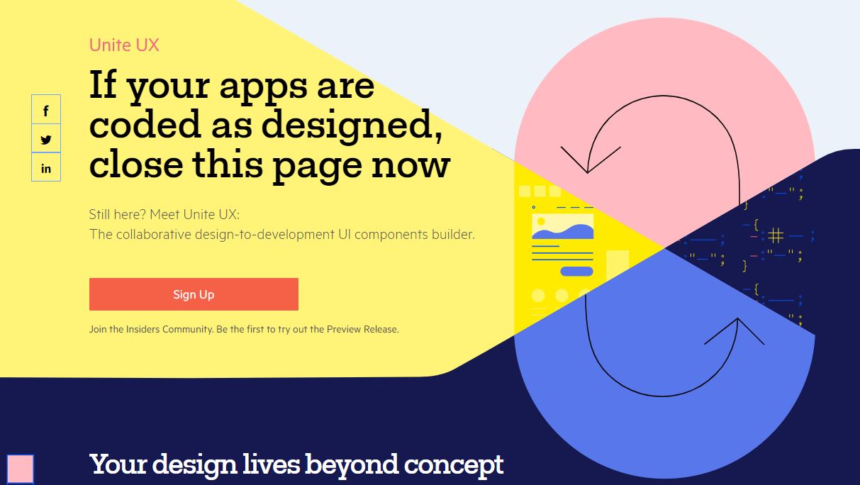 Unite UX Unite UX landing page
