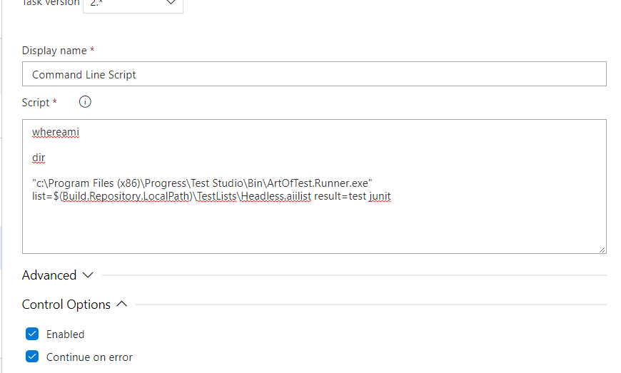 Initiate test execution by triggering the test list run - where am i  / dir / 