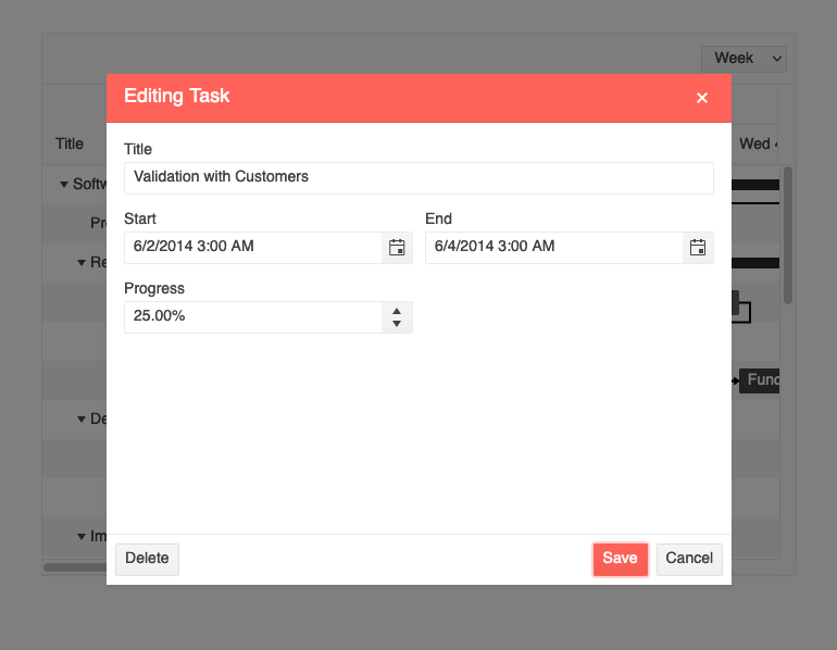 Gantt-Tasks Editing