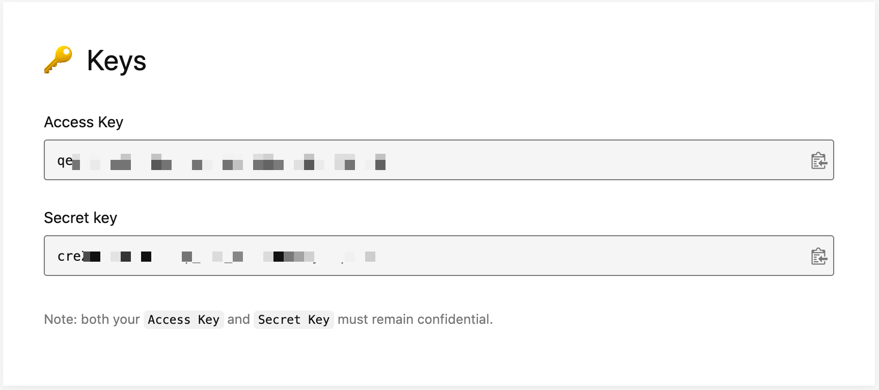 screenshot of unsplash keys page Screenshot of unsplash keys page