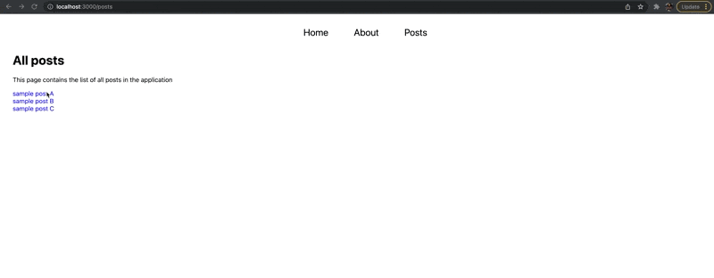 A gif showing a Next.js dynamic route Next.js dynamic route