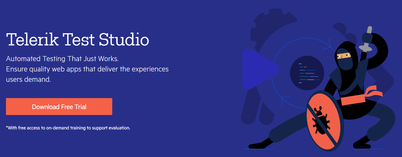test-studio test studio header: Automated Testing That Just Works. Ensure quality web apps that deliver the experiencesusers demand.