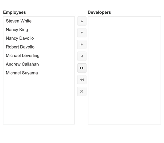 Angular ListBox Angular ListBox allows moving items between lists