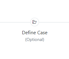 A single step from a process. Below the step’s label the word Optional (in italics and enclosed in parentheses) has been added.