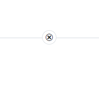 Telerik-Blazor-Stepper-IV-02-Invalid A circle from a Stepper sequence with an x inside of the circle, replacing any icon the step was displaying
