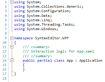 RadSyntaxEditor RadSyntaxEditor