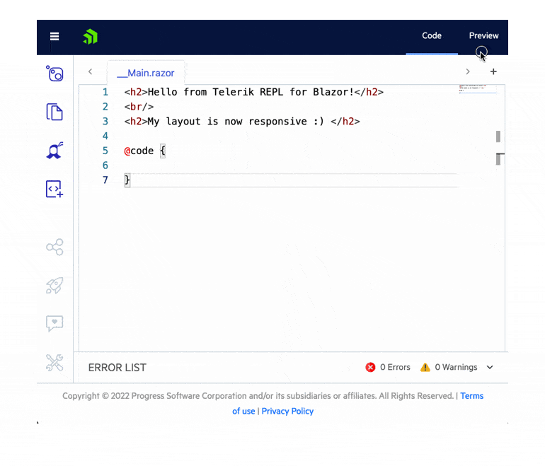Telerik REPL Responsive Layout Telerik REPL Responsive Layout
