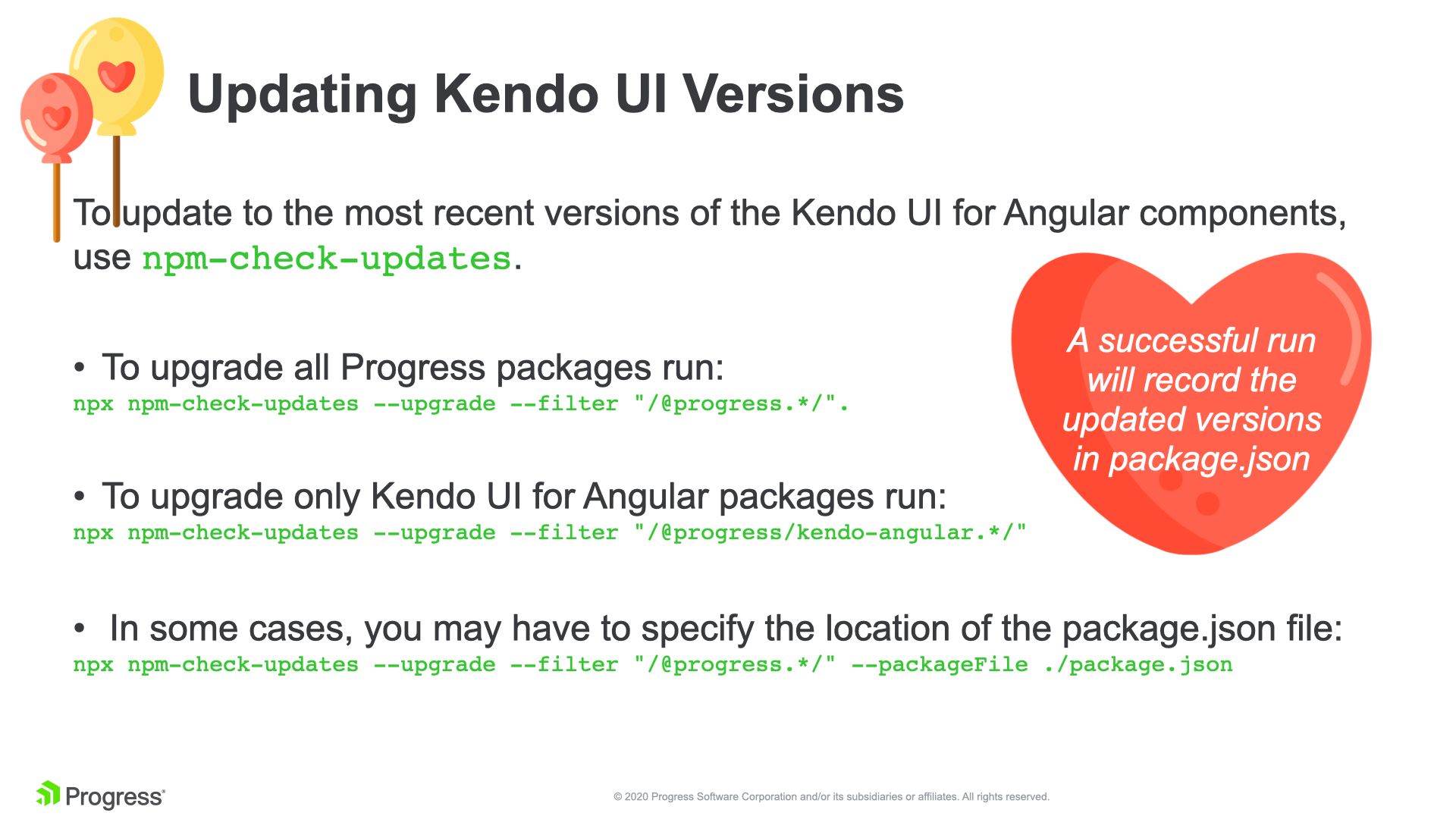 update-version-instructions update Kendo UI version instructions