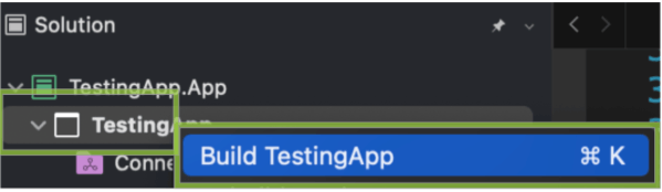 Build Build testingApp