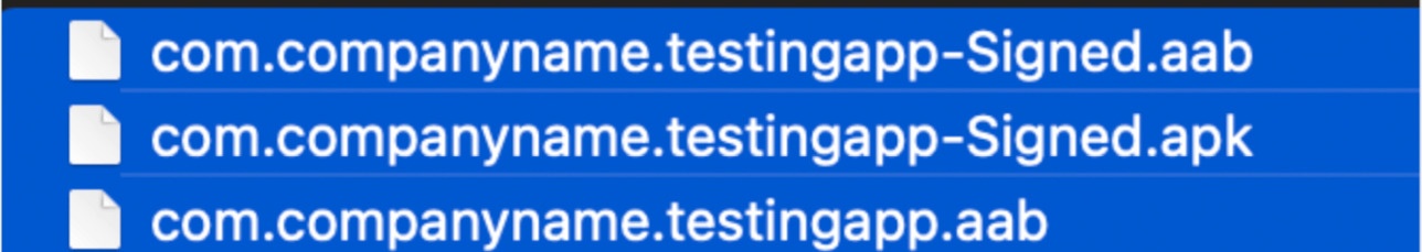 Generated Files Generated Files