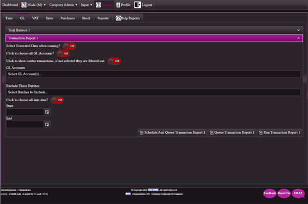 Reports screenshot Reports screenshot