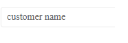 Kendo UI for Angular Dropdown Autocomplete Placeholder Screenshot of the AutoComplete displaying the text “customer name”.