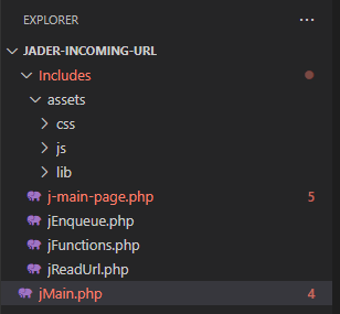 JIU project file tree