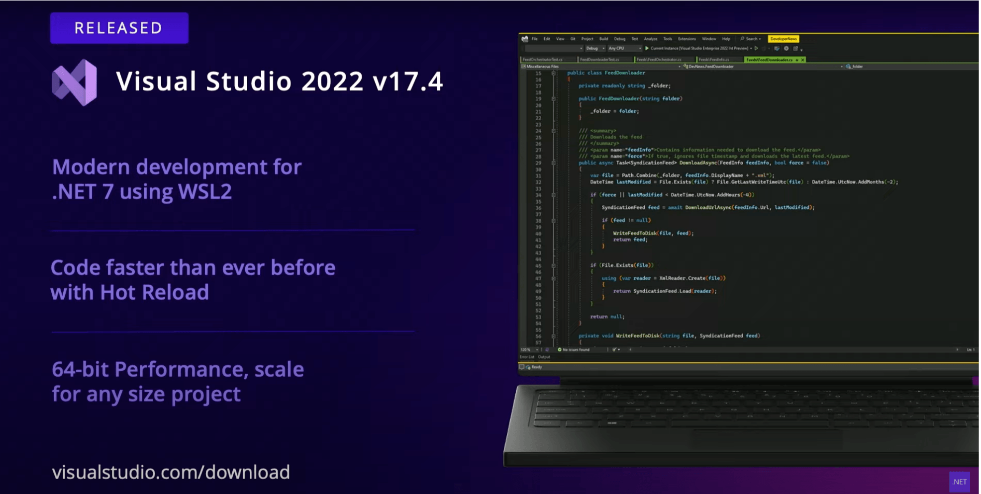 Visual Studio 2022 V17.4
