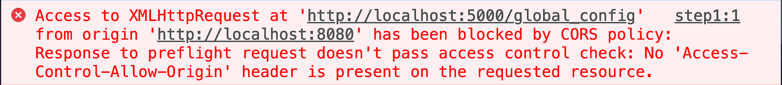 Error: Access to XMLHttpRequest blocked by CORS policy