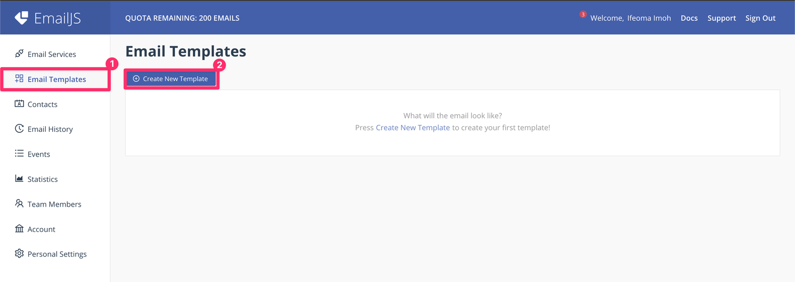 create email template Create email template