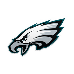 Philadelphia Eagles logo The logo for the Philadelphia Eagles is a mascot logo. There are no words, only the illustration of a screaming eagle.