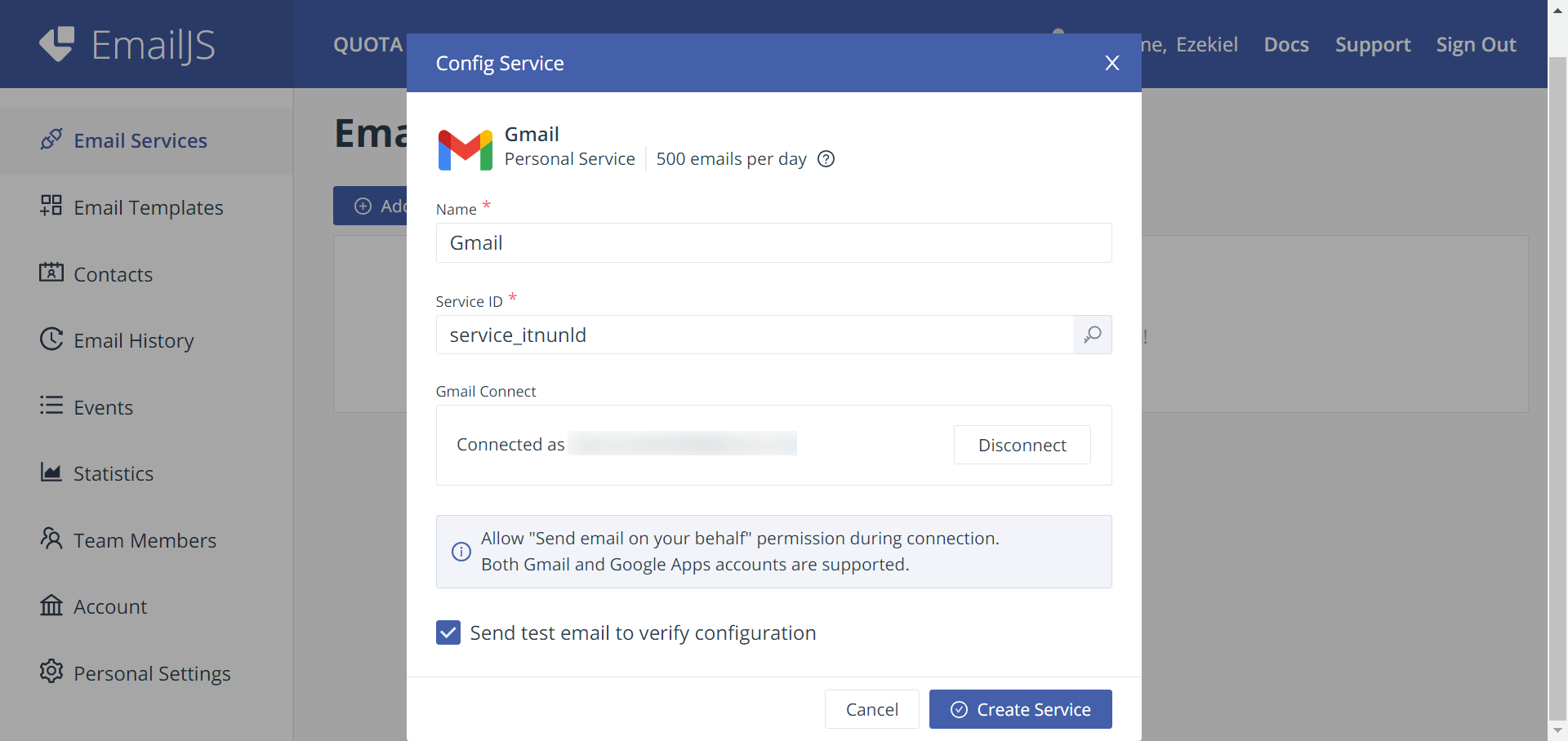 gmail config
