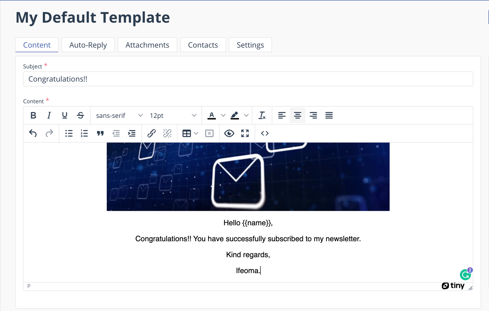 image showing template Image showing template