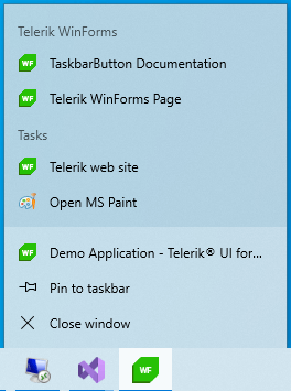 Taskbar Button Taskbar Button