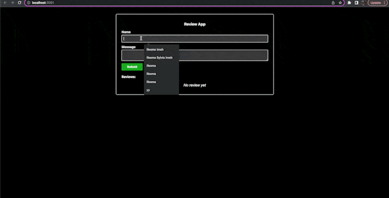 Adding data to the database