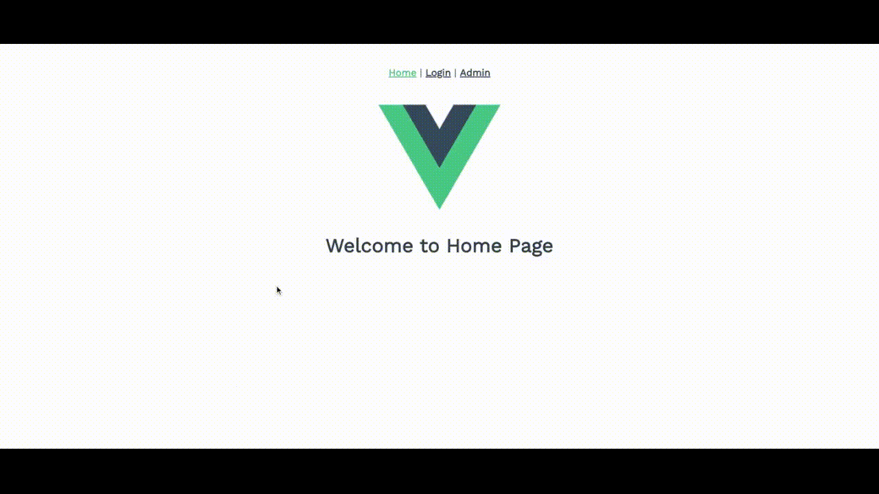 Home and Login page are accessible, but Admin page link doesn't work