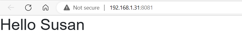 Styled my-greeting demo A browser page showing the words