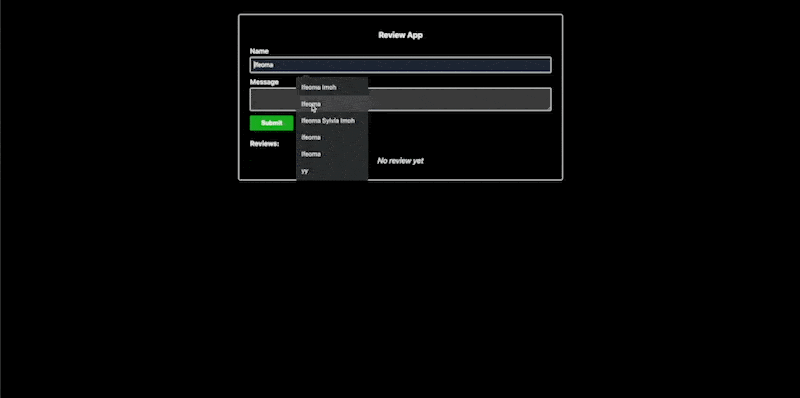 Updating data in the database
