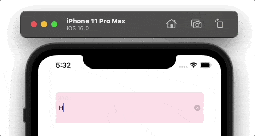 Cleaning your Entry While user is typing, an X symbol comes up at the end, which would allow user to clear everything