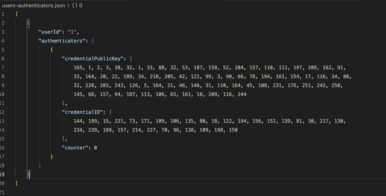 user-authenticators.json entry