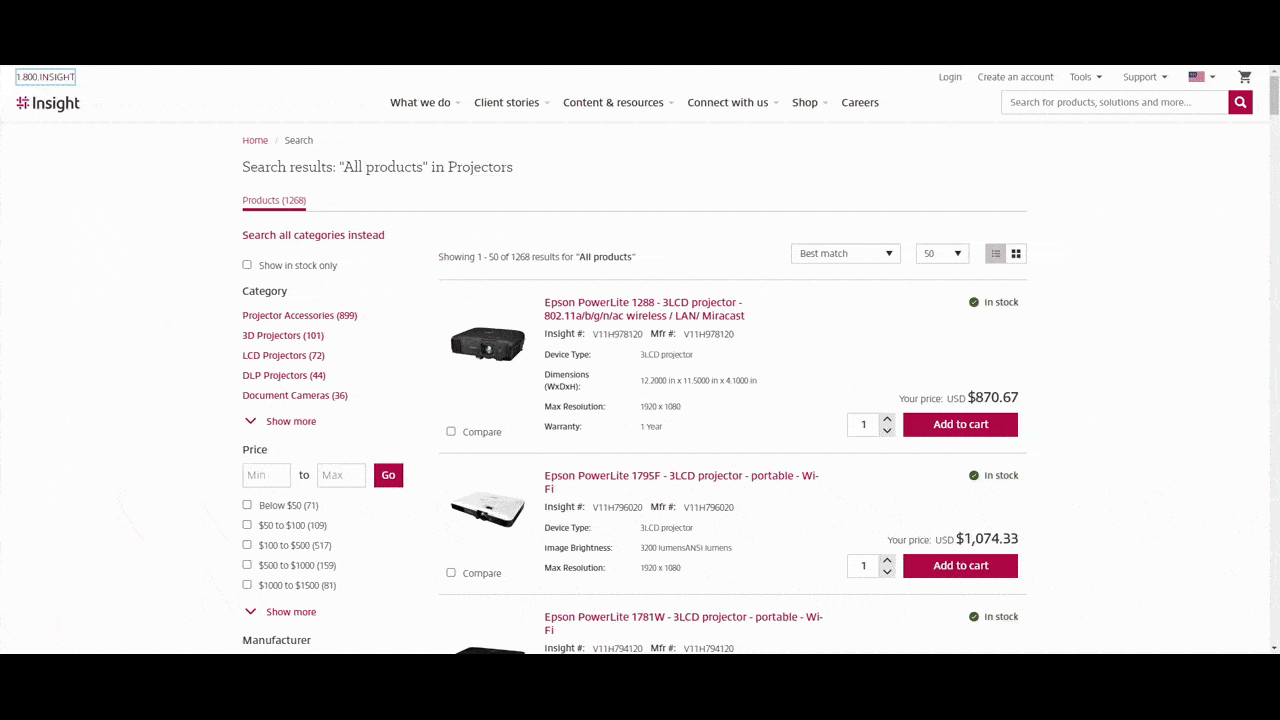 Insight keyboard tabbing In this GIF, we look at what happens when someone uses their keyboard to tab through links on the Insight home page. As they move from link to link, a distinctive blue outline appears around each link.