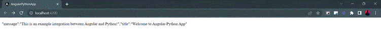 Angular-Python app title and message fetch