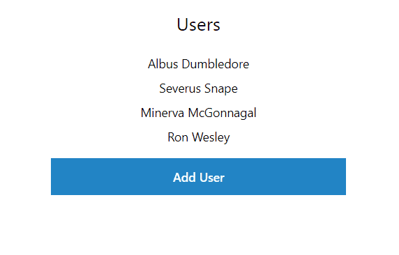 Edit user functionality
