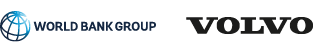 Logos for World Bank Group and Volvo