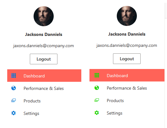 Before and after a theme customization Before and after a theme customization