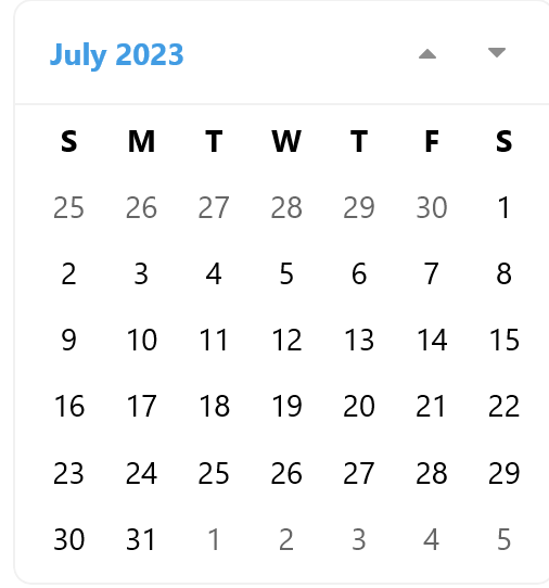 No date is selected