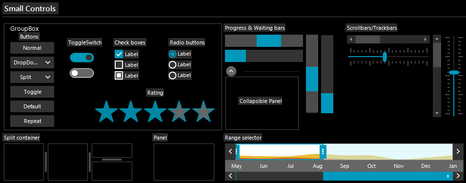 The Fluent Dark theme Fluent Dark theme