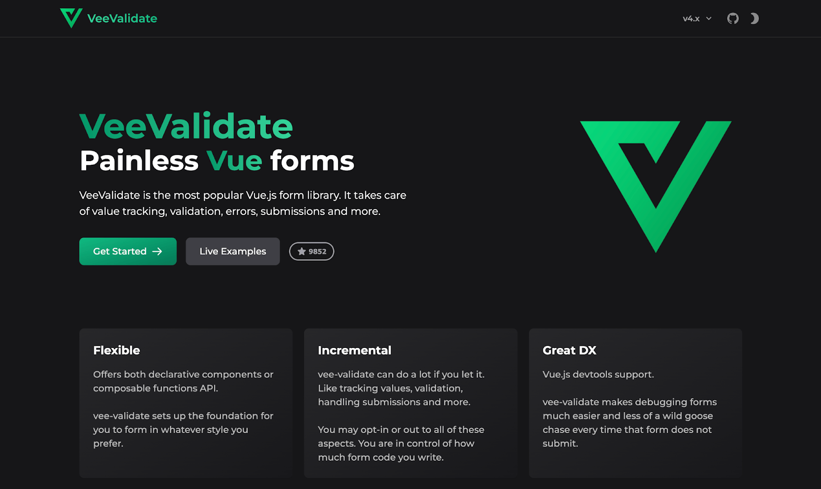 VeeValidate The homepage of VeeValidate